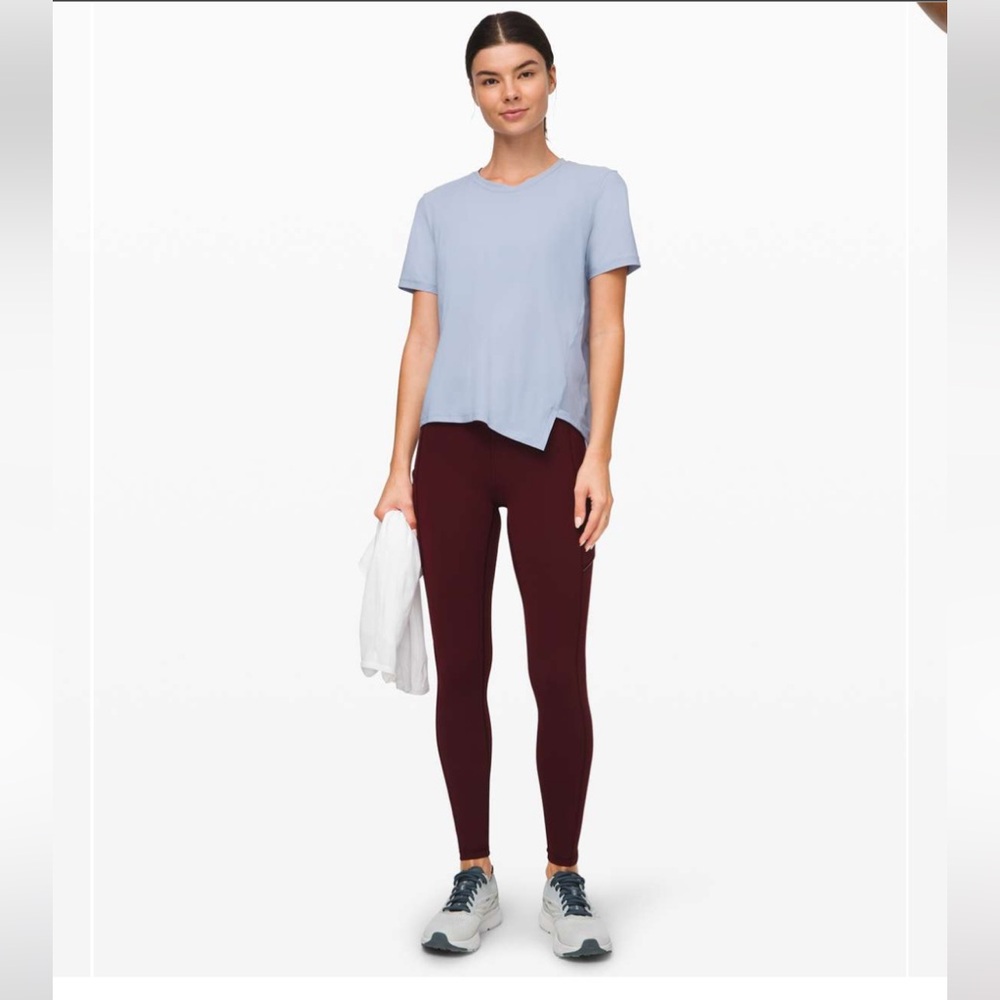 6 Lululemon Speed Up Tights leggings 28" inches Garnet  luxtreme running pockets